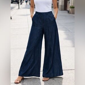 Joseph Ribkoff Blue Denim Palazzo Pants